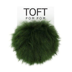 toft alpaca pom poms green - Knot Another Hat
