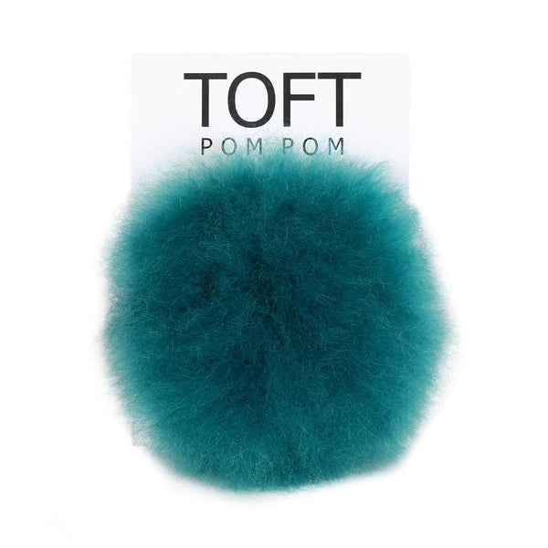 toft alpaca pom poms teal - Knot Another Hat